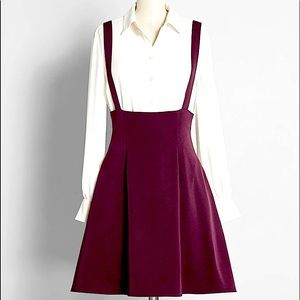 ModCloth size 2X overall winner jumper in a burgundy/red